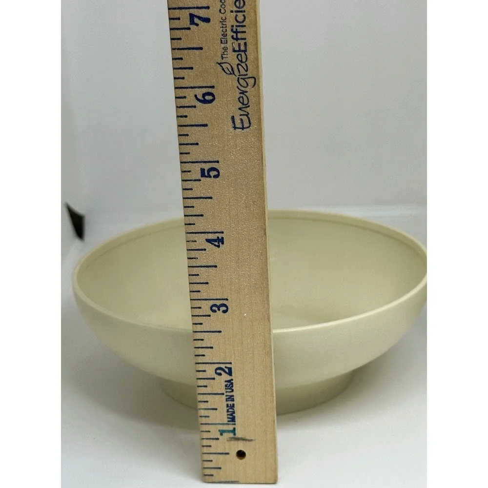 VTG Tupperware Cereal Bowls‎ Tan Cream Plastic Soup Salad Set of 5 USA 890-20
